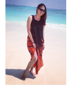 Alternative view of (Pre-order)Sac Sleeveless Dress Soft Cotton Silk Hand Paint for Holidays Summer