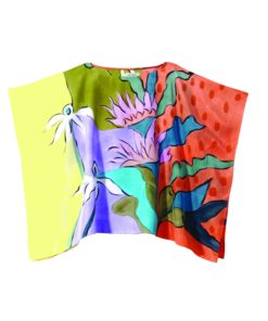 (Pre-Order) Abtract cotton silk Ponch blouse free size