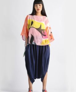 Alternative view of Abstract Poncho Hand paint Free Size