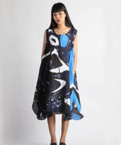Alternative view of (Pre-order)Sac Sleeveless Dress Soft Cotton Silk Hand Paint for Holidays Summer