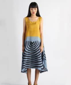 Alternative view of (Pre-order)Sac Sleeveless Dress Soft Cotton Silk Hand Paint for Holidays Summer