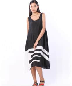 Alternative view of (Pre-order)Sac Sleeveless Dress Soft Cotton Silk Hand Paint for Holidays Summer