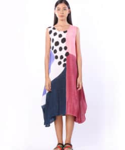 Alternative view of (Pre-order)Sac Sleeveless Dress Soft Cotton Silk Hand Paint for Holidays Summer