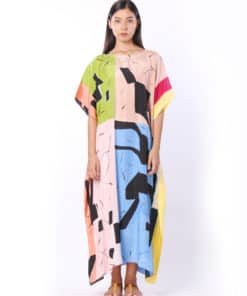Alternative view of (Pre-order) Kaftan Cotton Silk Hand Paint คาฟทานคอตต้อนซิลล์แฮนด์เพ้นท์