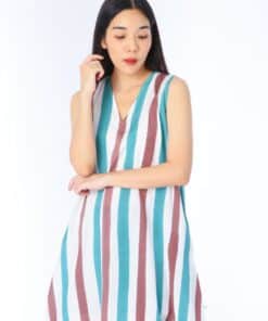 Alternative view of (Pre-order)Long Dress Cotton Silk Hand Paint Free Size