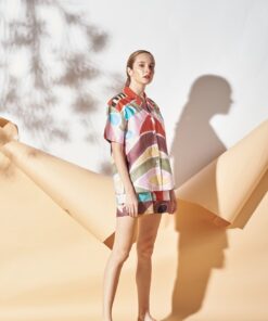 Alternative view of (Pre-order) Hawaii Shirt and Short pants Cotton Hand Paint