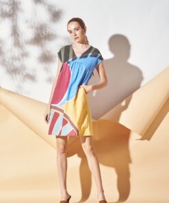 Alternative view of (Pre-order) Short Dress Linen Hand Paint