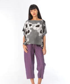 Alternative view of (Pre-order)Abstract Poncho Cotton Rayon Hand paint Free Size