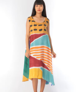 Alternative view of (Pre-order)Sac Sleeveless Dress Soft Cotton Silk Hand Paint for Holidays Summer