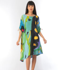 Alternative view of (Pre-order) Short Dress Cotton Rayon Hand Paint Free Size
