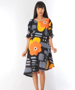 Alternative view of (Pre-order) Short Dress Cotton Rayon Hand Paint Free Size