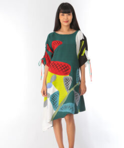 Alternative view of (Pre-order) Short Dress Cotton Rayon Hand Paint Free Size