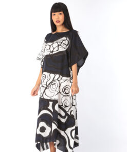 Alternative view of (Pre-order) Kaftan Cotton Silk Hand Paint คาฟทานคอตต้อนซิลล์แฮนด์เพ้นท์