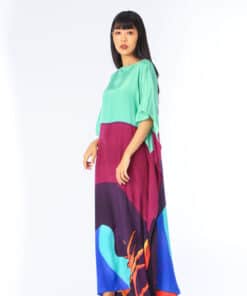 Alternative view of (Pre-order) Kaftan Cotton Silk Hand Paint คาฟทานคอตต้อนซิลล์แฮนด์เพ้นท์