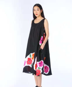 Alternative view of (Pre-order)Sac Sleeveless Dress Soft Cotton Silk Hand Paint for Holidays Summer