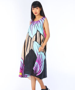 Alternative view of (Pre-order)Sac Sleeveless Dress Soft Cotton Silk Hand Paint for Holidays Summer