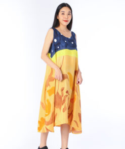 Alternative view of (Pre-order)Sac Sleeveless Dress Soft Cotton Silk Hand Paint for Holidays Summer