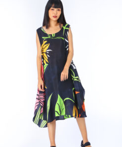 Alternative view of (Pre-order)Sac Sleeveless Dress Soft Cotton Silk Hand Paint for Holidays Summer