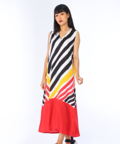 Alternative view of (Pre-order)Long Dress Cotton Silk Hand Paint Free Size