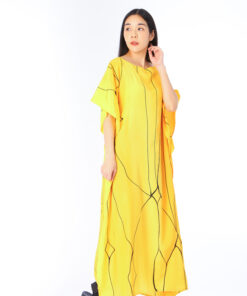 Alternative view of (Pre-order) Kaftan Cotton Silk Hand Paint คาฟทานคอตต้อนซิลล์แฮนด์เพ้นท์