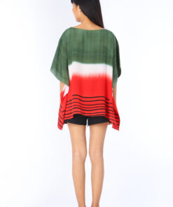 Alternative view of (Pre-order)Abtract Poncho Blouse Cotton Silk Free Size