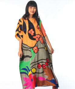 Alternative view of (Pre-order) Kaftan Cotton Silk Hand Paint คาฟทานคอตต้อนซิลล์แฮนด์เพ้นท์