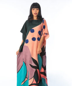 Alternative view of (Pre-order) Kaftan Cotton Silk Hand Paint คาฟทานคอตต้อนซิลล์แฮนด์เพ้นท์