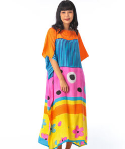 Alternative view of (Pre-order) Kaftan Cotton Silk Hand Paint คาฟทานคอตต้อนซิลล์แฮนด์เพ้นท์