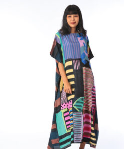 Alternative view of (Pre-order) Kaftan Cotton Silk Hand Paint คาฟทานคอตต้อนซิลล์แฮนด์เพ้นท์