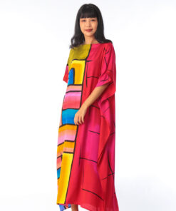 Alternative view of (Pre-order) Kaftan Cotton Silk Hand Paint คาฟทานคอตต้อนซิลล์แฮนด์เพ้นท์