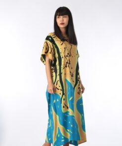 Alternative view of (Pre-order) Kaftan hand paint cotton Rayon