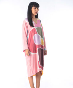 Alternative view of (Pre-order) Dress Free Size Cotton Rayon Hand Paint