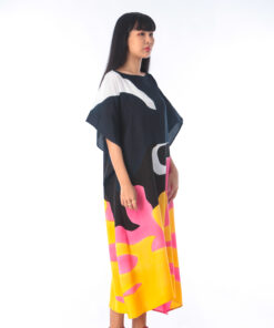 Alternative view of (Pre-order)Kaftan Hand Paint Cotton Rayon