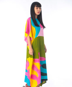 Alternative view of (Pre-order)Kaftan Hand Paint Cotton Rayon