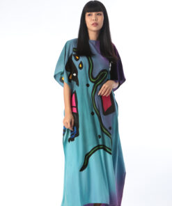 Alternative view of (Pre-order) Kaftan Hand Paint Cotton Rayon