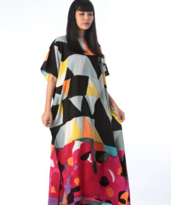 Alternative view of (Pre-order) Kaftan Hand Paint Cotton Rayon