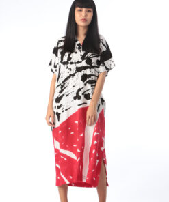 Alternative view of (Pre-order)Long Dress Kaftan Cotton Rayon Side Slit