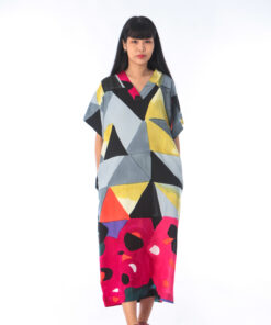 Alternative view of (Pre-order)Long Dress Kaftan Cotton Rayon Hand Paint Free Size