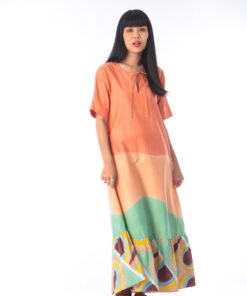 Alternative view of (Pre-order) Long Dress Cotton Hand Paint Art x Decor