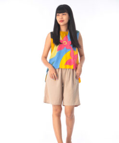 Alternative view of Tank top Cotton Rayon Blouse Hand Paint Free size