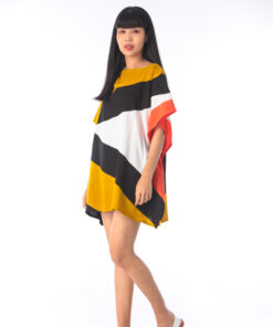 Alternative view of Abtract cotton Rayon poncho blouse free size