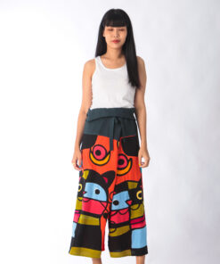 Alternative view of (Pre-order)Thai Fisherman Pants Paint on Soft Cotton Rayon for Yoga Holidays Summer Free Size