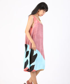 Alternative view of (Pre-Order) Sac Sleeveless Dressฟ(Pre-order)Sac Sleeveless Dress Soft Cotton Silk Hand Paint for Holidays Summer Cotton Silk เดรสแขนกุด