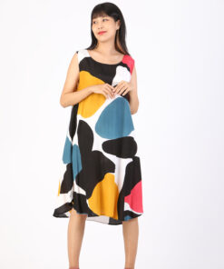 Alternative view of (Pre-Order) Short Dress Cotton Silk Hand Paint