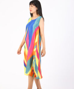 Alternative view of (Pre-order)Sac Sleeveless Dress Soft Cotton Silk Hand Paint for Holidays Summer