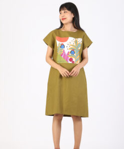 Alternative view of (Pre-Order) Short Dress Linen Paint Screen