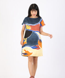 Alternative view of (Pre-Order) Short Dress Cotton silk  Hand Paint