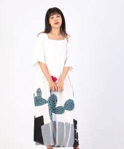 Alternative view of (Pre-Order) Long Dress Cotton Rayon Hand Paint Free Size