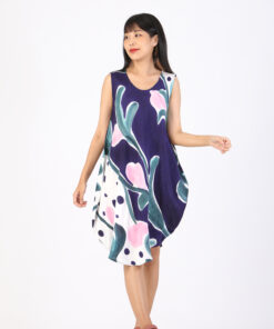 Alternative view of (Pre-Order) Short Dress Cotton Silk Hand Paint