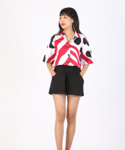 Alternative view of (Pre-Order) Shirt Crop Cotton Hand Paint Free Size